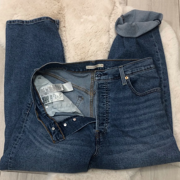 Levi’s Ribcage Straight Ankle Jeans Button Fly High Waist 32 - Picture 5 of 13